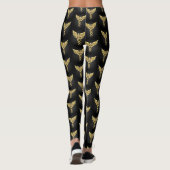 Gold Polygonal Symbol Caduceus Leggings (Rückseite)