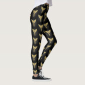Gold Polygonal Symbol Caduceus Leggings (Rechts)