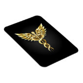 Gold Polygonal Symbol Caduceus Magnet (Rechte Seite)