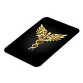 Gold Polygonal Symbol Caduceus Magnet (Linke Seite)