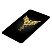 Gold Polygonal Symbol Caduceus Magnet (Linke Seite)