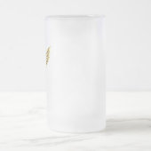 Gold Polygonal Symbol Caduceus Mattglas Bierglas (Mittel)