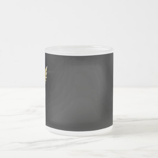 Gold Polygonal Symbol Caduceus Mattglastasse (Mittel)