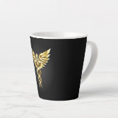 Gold Polygonal Symbol Caduceus Milchtasse (Rechte Ecke)