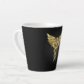 Gold Polygonal Symbol Caduceus Milchtasse (Linke Ecke)