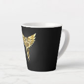 Gold Polygonal Symbol Caduceus Milchtasse (Rechte Ecke)