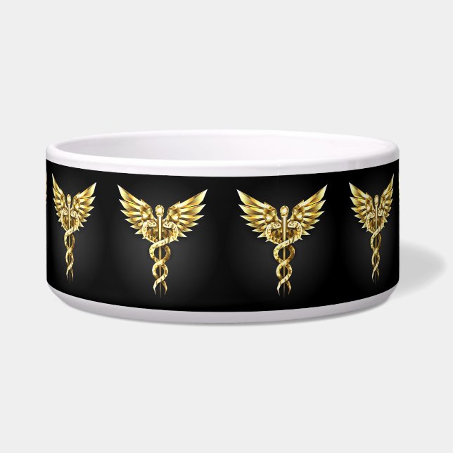 Gold Polygonal Symbol Caduceus Napf (Vorderseite)