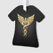 Gold Polygonal Symbol Caduceus Ornament (Vorderseite)