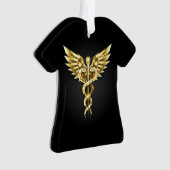 Gold Polygonal Symbol Caduceus Ornament (Vorderseite)