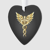 Gold Polygonal Symbol Caduceus Ornament (Vorderseite)