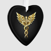 Gold Polygonal Symbol Caduceus Ornament (Vorderseite)