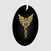 Gold Polygonal Symbol Caduceus Ornament (Vorderseite)