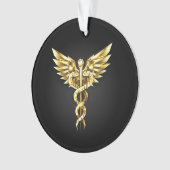 Gold Polygonal Symbol Caduceus Ornament (Vorderseite)