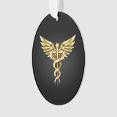 Gold Polygonal Symbol Caduceus Ornament (Vorderseite)