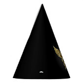 Gold Polygonal Symbol Caduceus Partyhütchen (Links)