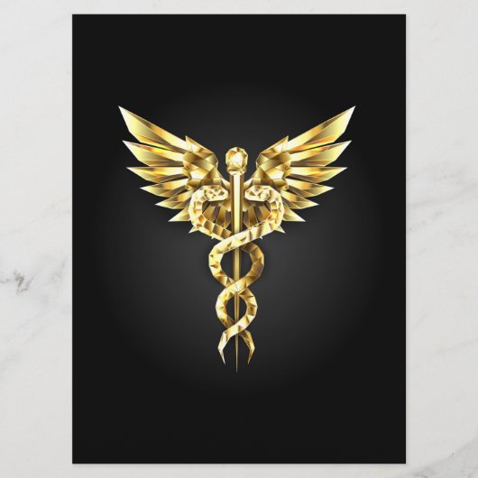 Gold Polygonal Symbol Caduceus Programm (Vorderseite)