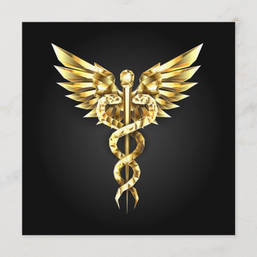 Gold Polygonal Symbol Caduceus Programm (Vorderseite)