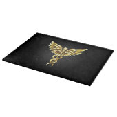 Gold Polygonal Symbol Caduceus Schneidebrett (Ecke)