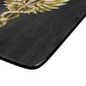 Gold Polygonal Symbol Caduceus Schneidebrett (Ecke)