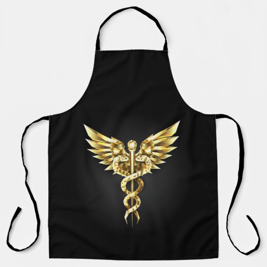 Gold Polygonal Symbol Caduceus Schürze (Vorderseite)