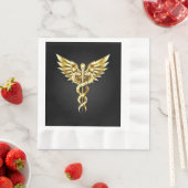 Gold Polygonal Symbol Caduceus Serviette (Beispiel)