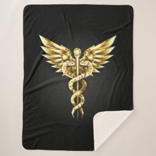 Gold Polygonal Symbol Caduceus Sherpadecke