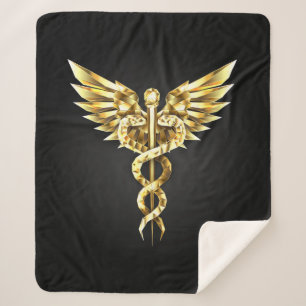 Gold Polygonal Symbol Caduceus Sherpadecke