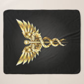 Gold Polygonal Symbol Caduceus Sherpadecke (Vorderseite (Horizontal))
