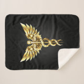 Gold Polygonal Symbol Caduceus Sherpadecke (Vorderseite (Horizontal))