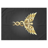 Gold Polygonal Symbol Caduceus Tischdecke (Vorderseite (Horizontal))