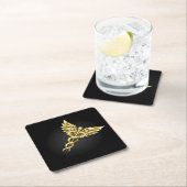 Gold Polygonal Symbol Caduceus Untersetzer (Vor Ort)