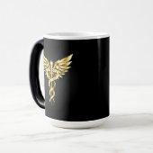 Gold Polygonal Symbol Caduceus Verwandlungstasse (Vorderseite Links)