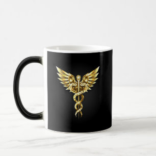 Gold Polygonal Symbol Caduceus Verwandlungstasse