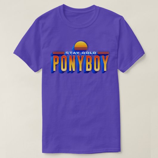 Gold Ponyboy Retro-Geschenk bleibe T-Shirt (Design vorne)