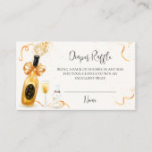 Gold Poppin Champagner Diaper Raffle Baby Dusche Begleitkarte (Vorderseite)