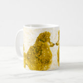 Gold Posh Poodle Kaffeetasse (Vorderseite Links)