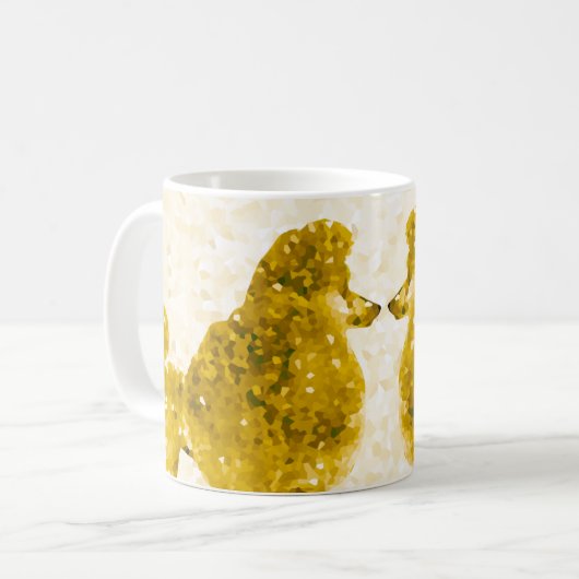 Gold Posh Poodle Kaffeetasse (Vorderseite Links)