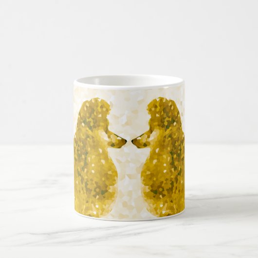 Gold Posh Poodle Kaffeetasse (Mittel)