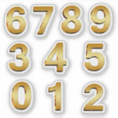 Gold-Postfach-Adressnummer Aufkleber (Vorderseite)