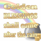 Gold-Pot am Ende des Regenbogens Aufkleber (Vorderseite)