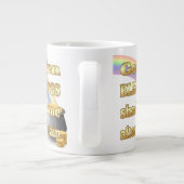 Gold-Pot am Ende des Regenbogens Jumbo-Tasse (Rückseite)