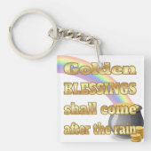 Gold-Pot am Ende des Regenbogens Schlüsselanhänger (Vorderseite)