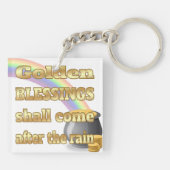 Gold-Pot am Ende des Regenbogens Schlüsselanhänger (Rückseite)