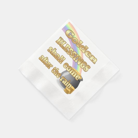 Gold-Pot am Ende des Regenbogens Serviette (Ecke)