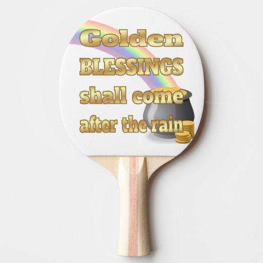 Gold-Pot am Ende des Regenbogens Tischtennis Schläger (Vorderseite)