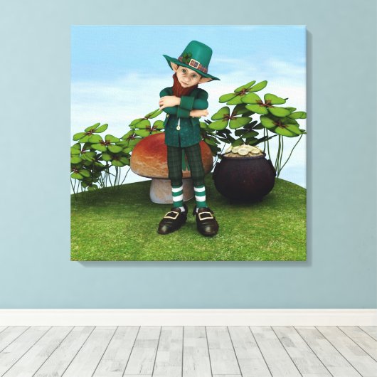 Gold-Pot Leinwanddruck (Insitu (Holzboden))