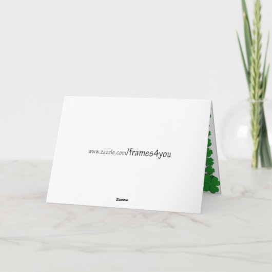 Gold-Pot mit Keilrahmen für den St. Patrick's Day Karte (Rückseite)