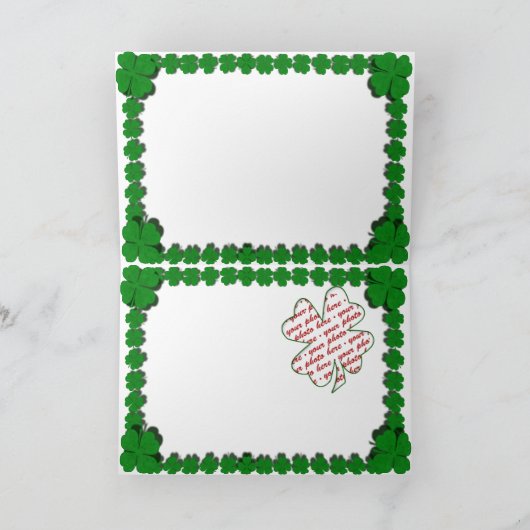 Gold-Pot mit Keilrahmen für den St. Patrick's Day Karte (Innenseite)