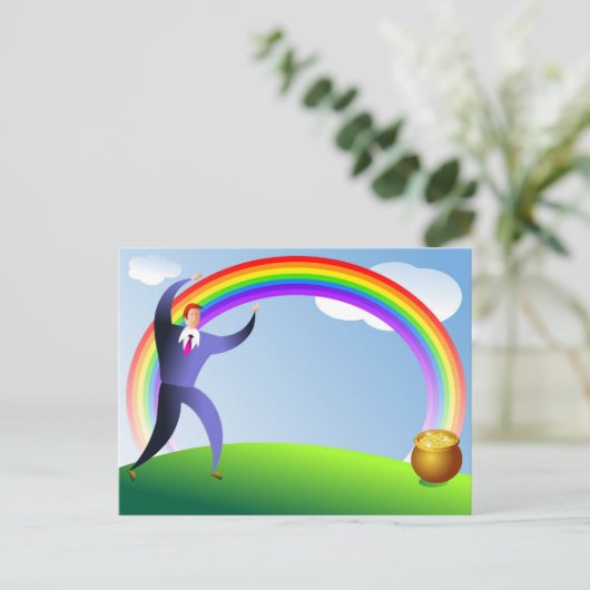 Gold-Pot Postkarte (Stehend Vorderseite)