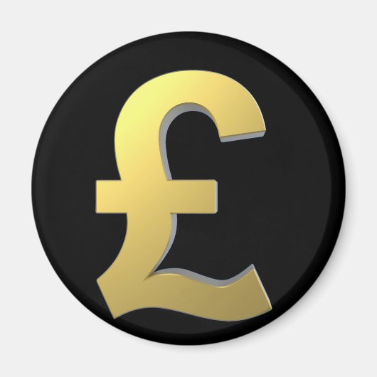 Gold Pound Sign Graphic Magnet (Vorne)